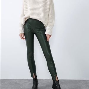 Zara Faux Leather Leggings